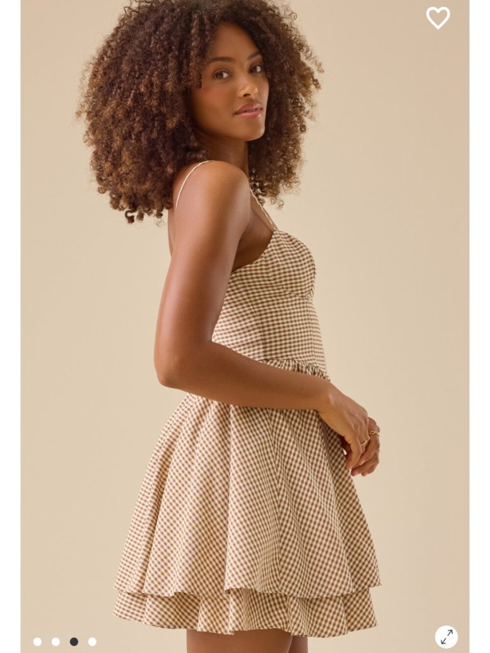 Story Gingham Mini Dress Altar'd State Gingham Dress NWT - Picture 3 of 4